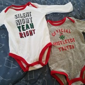 Carter's Christmas Holiday Onesie Set